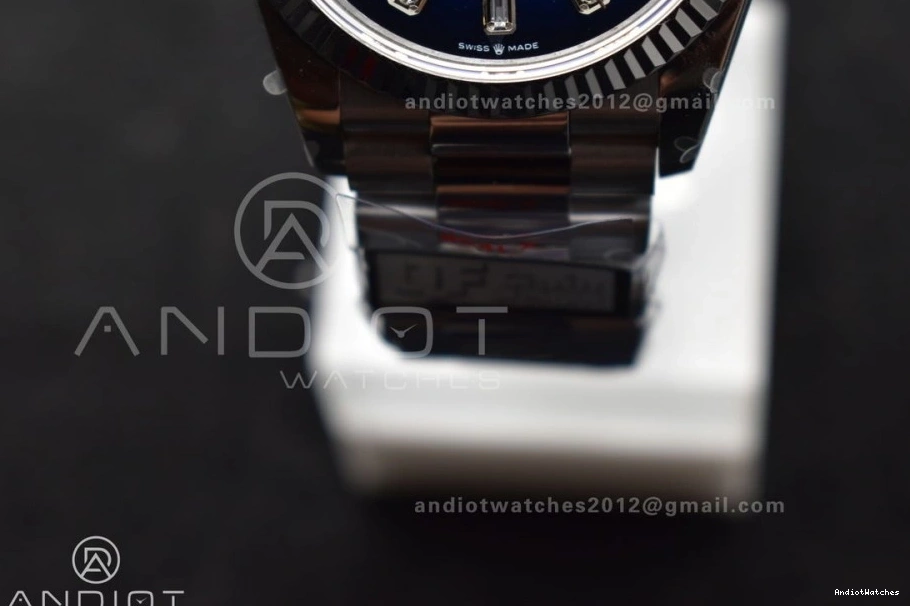 Diamond Dial 904L Bracelet Blue (Gain 36 Edition QF V5 vr3255 677 SS DayDate on Best President FlexibleFit Weight) Steel 0121